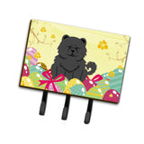 Caroline'S Treasures Easter Eggs Chow Black Leash Or Key Holder Hooks, Multicolor