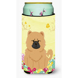 Caroline'S Treasures Easter Eggs Chow Cream Tall Boy Beverage Insulator Hugger, Multicolor