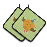 Caroline'S Treasures Bb6731Pthd Birthday Bird Pair Of Pot Holders, 7.5 X 7.5, Multicolor