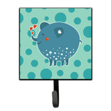 Caroline'S Treasures Blue Elephant Wall Hook, Small, Multicolor