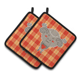Caroline'S Treasures Bb6738Pthd Ram With A Heart Pair Of Pot Holders, 7.5 X 7.5, Multicolor