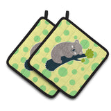 Caroline'S Treasures Bb6745Pthd Koala Naptime Pair Of Pot Holders, 7.5 X 7.5, Multicolor
