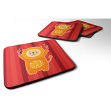Caroline'S Treasures Lion Love Foam Coaster Set Of 4, 3.5, Multicolor