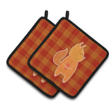 Caroline'S Treasures Bb6768Pthd Fox Pair Of Pot Holders, 7.5 X 7.5, Multicolor