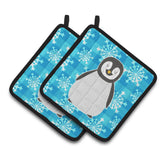 Caroline'S Treasures Bb6771Pthd Penguin Pair Of Pot Holders, 7.5 X 7.5, Multicolor