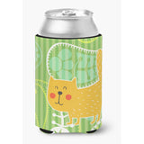 Caroline'S Treasures Cat On Paisley Can Or Bottle Hugger, Can Hugger, Multicolor