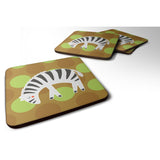 Caroline'S Treasures Zebra Foam Coaster, 3.5, Multicolor