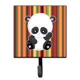 Caroline'S Treasures Striped Panda Wall Hook, Small, Multicolor