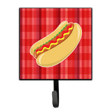 Caroline'S Treasures Hot Dog Plaid Wall Hook, Small, Multicolor