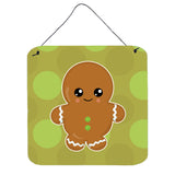 Caroline'S Treasures Christmas Gingerbread Man Metal Print, 6 X 6, Multicolor