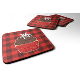 Caroline'S Treasures Christmas Cupcake Foam Coaster, 3.5, Multicolor
