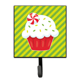 Caroline'S Treasures Christmas Pepermint Cupcake Wall Hook, Small, Multicolor