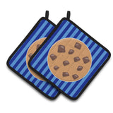 Caroline'S Treasures Cookie Monster Pair Of Pot Holders, 7.5 X 7.5, Multicolor