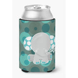 Caroline'S Treasures Polkadot Naptime Elephant Can Or Bottle Hugger, Can Hugger, Multicolor