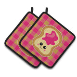 Caroline'S Treasures Bb6844Pthd Jelly Toast Pair Of Pot Holders, 7.5 X 7.5, Multicolor