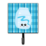 Caroline'S Treasures Blue Plaid And Milk Wall Hook, Small, Multicolor