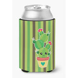 Caroline'S Treasures Cactus Stripe Can Or Bottle Hugger, Can Hugger, Multicolor