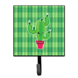 Caroline'S Treasures Cactus Plaid Wall Hook, Small, Multicolor