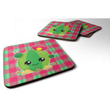 Caroline'S Treasures Cactus Peace Out Foam Coaster Set Of 4, 3.5, Multicolor