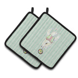 Caroline'S Treasures Bb6861Pthd Circus Bear Pair Of Pot Holders, 7.5 X 7.5, Multicolor