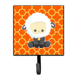 Caroline'S Treasures Sheep On Orange Quatrafoil Wall Hook, Small, Multicolor