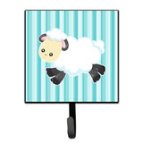 Caroline'S Treasures Sheep On Blue Stripes Wall Hook, Small, Multicolor