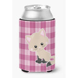 Caroline'S Treasures Kitten Cat On Pink Can Or Bottle Hugger, Can Hugger, Multicolor