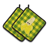 Caroline'S Treasures Bb6889Pthd Going Bananas Pair Of Pot Holders, 7.5 X 7.5, Multicolor