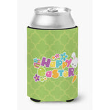 Caroline'S Treasures Happy Easter Green Quatrafoil Can Or Bottle Hugger, Can Hugger, Multicolor
