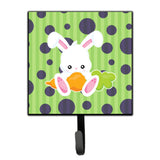 Caroline'S Treasures Easter Polkadot Rabbit Wall Hook, Small, Multicolor