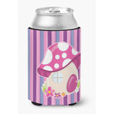 Caroline'S Treasures Fairy House Pink & Purple Can Or Bottle Hugger, Can Hugger, Multicolor