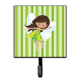 Caroline'S Treasures Fairy Green Stripes Wall Hook, Small, Multicolor