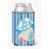 Caroline'S Treasures Fairy House Blue Stripes Can Or Bottle Hugger, Multicolor
