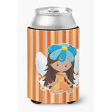 Caroline'S Treasures Fairy Orange Stripes Can Or Bottle Hugger, Multicolor