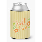 Caroline'S Treasures Fall Fun Stripes Can Or Bottle Hugger, Can Hugger, Multicolor