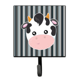 Caroline'S Treasures Cow Face Wall Hook, Small, Multicolor
