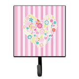 Caroline'S Treasures Flowered Heart Wall Hook, Small, Multicolor