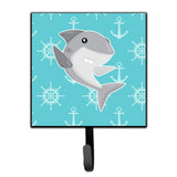 Caroline'S Treasures Shark On Blue Nautical Wall Hook, Small, Multicolor