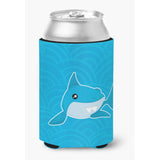 Caroline'S Treasures Shark With Waves Can Or Bottle Hugger, Can Hugger, Multicolor