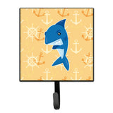 Caroline'S Treasures Shark On Beige Nautical Wall Hook, Small, Multicolor