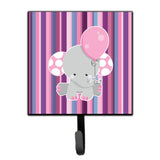 Caroline'S Treasures Elephant On Stripes Wall Hook, Small, Multicolor