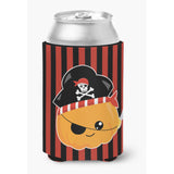 Caroline'S Treasures Halloween Pumpkin Pirate Can Or Bottle Hugger, Can Hugger, Multicolor