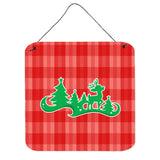 Caroline'S Treasures Christmas Tree Reindeer Red Metal Print, 6 X 6, Multicolor
