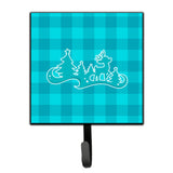 Caroline'S Treasures Christmas Tree Reindeer Blue Wall Hook, Small, Multicolor