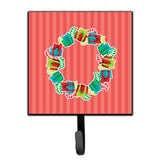 Caroline'S Treasures Christmas Wreath Presents Wall Hook, Small, Multicolor