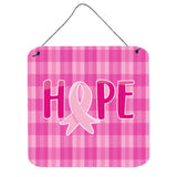Caroline'S Treasures Breast Cancer Awareness Ribbon Hope Metal Print, 6 X 6, Multicolor