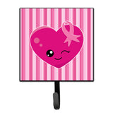 Caroline'S Treasures Breast Cancer Awareness Ribbon Heart Wall Hook, Small, Multicolor