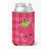 Caroline'S Treasures Strawberry Face Can Or Bottle Hugger, Can Hugger, Multicolor