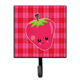 Caroline'S Treasures Strawberry Face Wall Hook, Small, Multicolor