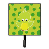 Caroline'S Treasures Bird On Green Polkadots Wall Hook, Small, Multicolor